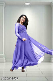 georgette mirror work dress