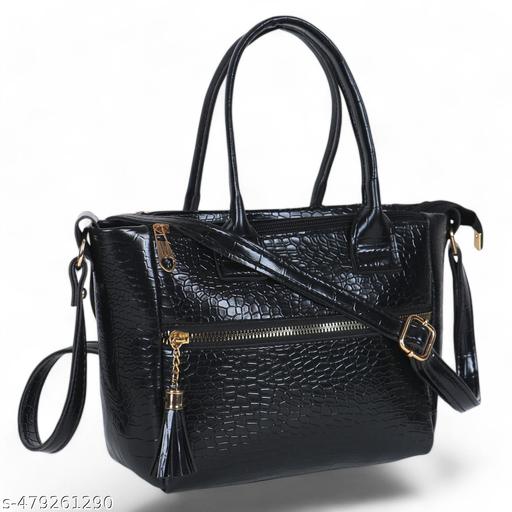 WOB worldofBags-Stylish Women Handbag | Ladies Shoulder Purse with 3 Compartments & Front Pocket | Designer Side Bag for Girls | Travel Purse | Size 22.86x10.16x17.7