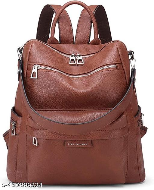 Craftwood Backpack Purse for Women Satchel Handbags Large Capacity Travel Vintage PU Leather Shoulder Bag For Office College