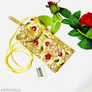 Women Clutch Silk Saree Mobile Pouch Waist Clip Ladies Phone Purse for Gift Mobile Bag / Mobile Hanging pouch / Potli Bag Sling bag