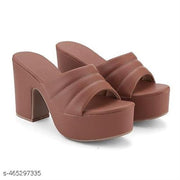 Monaqi Women Peach Wedges  Sandal