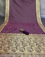 Trendy Jacquard Banarasi Silk Saree for Women | Designer Self Design Zari Woven Kanjivaram Art Silk Saree | Signagraph Pure Silk Look Saree