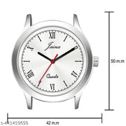 Jainx Silver Dial Brown Leather Strap Analog Wrist Watch for Men