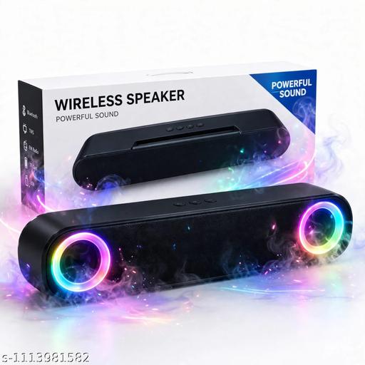 Mini Portable Wireless Bluetooth Speaker - 10W Powerful Sound RGB Light Soundbar, Bluetooth 5.0, TWS Function, FM Radio, TF Card, USB, Type-C, 1200mAh Battery - Perfect for Travel, Home, Party, Outdoor