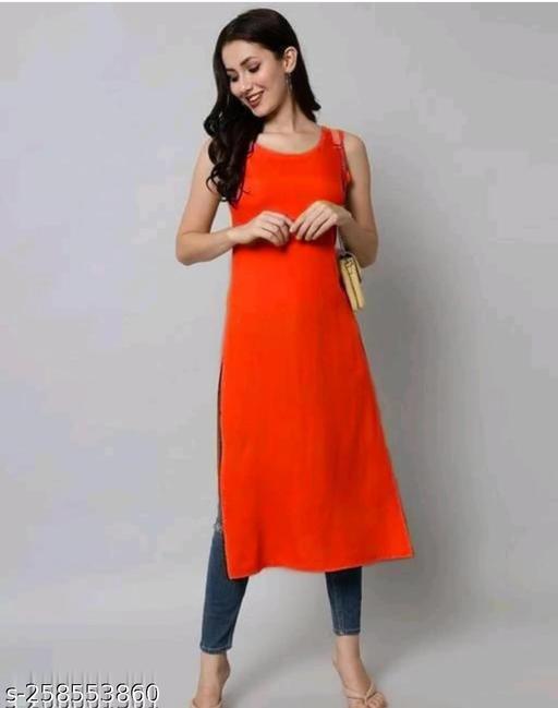 Straight Sleeveless Kurti for women