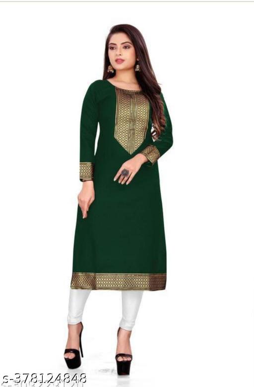 Women Letest Outfit Beautiful stylish kurti with Golden Lac