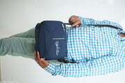 Blue cross body sling bag