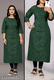 NEW TRENDING EMODRIED KURTY FOR WOMEN AND FULL COTTON KURTY