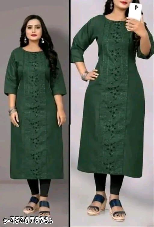 NEW TRENDING EMODRIED KURTY FOR WOMEN AND FULL COTTON KURTY
