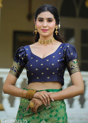 cotton silk jacquard with blouse
