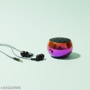 Mini Portable Bluetooth Speaker and Wired Earphone with Clear Sound Deep Bass 3.5mm Jack