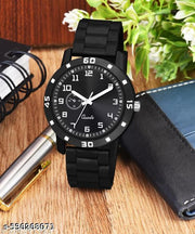 Men's PU Men style Boys Hand Watch Gents 2023 Luxury Design PU BELT New Model Analog Watch - For Men & Boys
