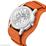 Two-in-one detachable bracelet strap day & date watch for Men | watch for Boys (Tan)