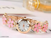 Metal Flower Strap Latest Smart Generation Girls Party Wedding Best Elegant Look Analog Watch - For Girls Girls World Most Like This Watch which is 100% comfortable & Stylish for women