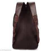 Versatile 35L Leather College Backpack - Stylish, Reliable, Essential (Brown)