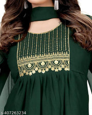 women`s fancy georgette kurti with dupatta..,No Bottom Wear