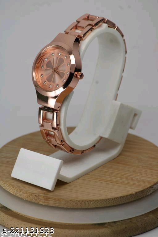 Latest Collection Flower Dising Dial Attractive stainless steel Belt Analog Watches for Women & Girls