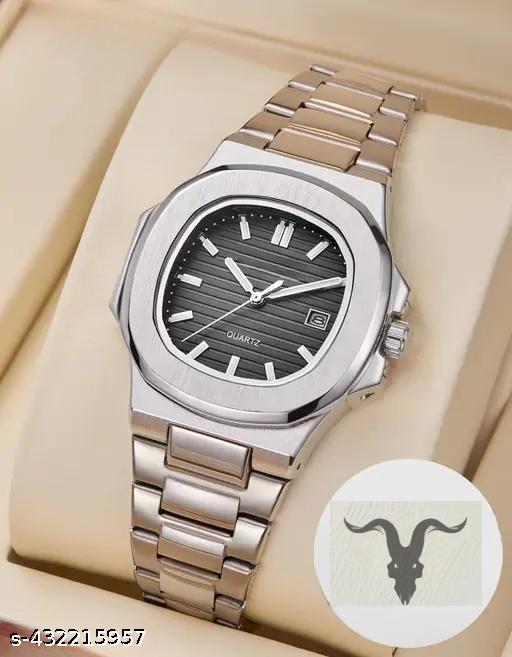 men watch , boy watch , watch boy ,watch boys , watch for men , Day Date Functioning Stainless Steel Chain Watch for Men
