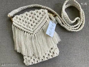 Handmade Macrame Mobile Sling bag for Women, Cross Body Bag for Woman, Sling Bag for Girls, Mobile Pouch For Women, Size 7*5 inches.