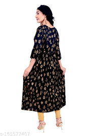 MBC028-Printed Dress Black