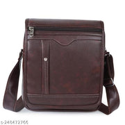 Stylish Travel Office PU Synthetic Leather Men's Sling Bag