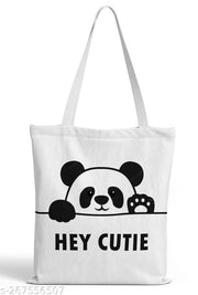 TrendoPrint Women & Girls Extra Spacious Cotton Multicolor Tote Bag-NDB46