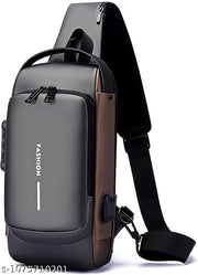 Sling Bag For Men CrossBody Backpack For Men Women, Anti-Theft Chest Bag With USB Charging Port,Messenger Bags Waterproof Casual Shoulder Bag Travel Hiking(Multicolor)