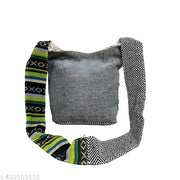 Handmade Hemp Crossbody Bag with Multi-Pocket Design, Multicolor, Sling Bag with Beaded Strap , bag , sling bag , side sling , crossbody bag , pouch , purse , trending , fashion , stylish , women , girls , travel
