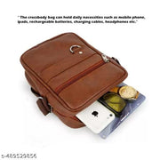 Stylish PU Leather Crossbody Fanny Pack Sling Bag for Women & Men Trendy crossbody for Traveling | One Side Shoulder sling bag stylish sling bag latest sling bag branded sling bag