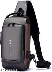 Anti-theft Crossbody Sling Bag – Waterproof Chest Daypack with USB Charging, Shoulder Waterproof Crossbody Backpack for Men and Women