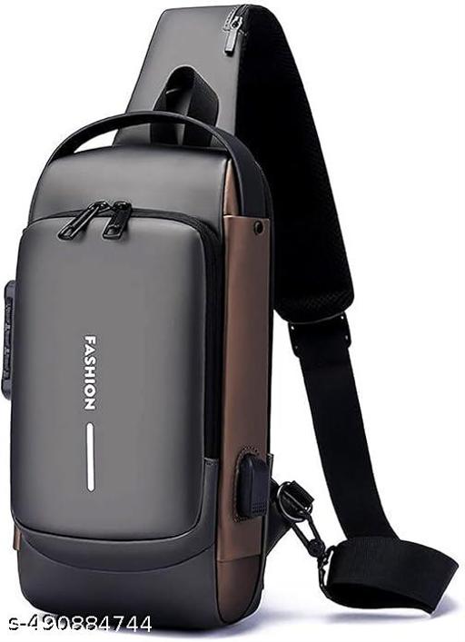 Anti-theft Crossbody Sling Bag – Waterproof Chest Daypack with USB Charging, Shoulder Waterproof Crossbody Backpack for Men and Women