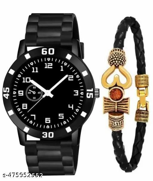 Watch for man |Analog Quartz Movement Men's Watch |Long aBattery Life Doubcle Push Safety Clasp Watches for Boys