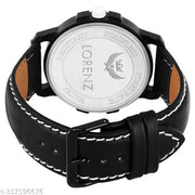 LORENZ Black Dial Men's Watch & Black Wallet Gift Combo for Men | Combo for Boys | CM-2060WL-18