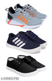 Casual Shoes For Kids Waliking , Sneakers ,Loafers, Canvas casual shoes for Kids (Multicolor) (Pack Of 3)