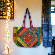 SUTLIYAN Embroidered Handmade Rajasthani Multicolor Shoulder Bag (14 * 20 Inch)