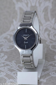 Unique and attractive solid round dail high quality stainless steel chain watches for girls and women