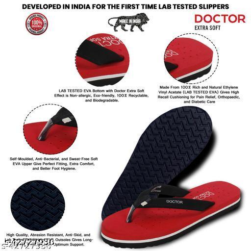 DOCTOR EXTRA SOFT Red-D-19 Women's Orthopaedic Diabetic Comfort Daily Use Slippers & Flipflops