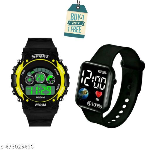 EARTH FACE DIGITAL SPORT  WATCH WITH COMBO OFFER SEVEN LIGHT SPORT WATCH WITH ALARAM AND LIGHT FEATURE
