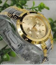 Rosra Gold Silver Analog Watch For Men