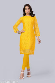 Trendy Layered Net Kurti