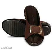 WSB Unique Craft Flats Sandals Brown Slippers Women's Sandals | Trendy & Comfortable Daily Wear Footwear Sandals For Girls & Women Unique Design Modern Fashionable Latest Trendy Women Ladies Flats