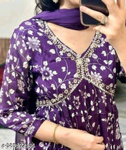 Aliya Purple Alia cut Kurti