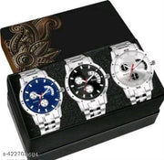 Pack Of 3 Unique Combo Analog Watch