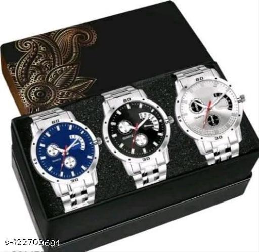 Pack Of 3 Unique Combo Analog Watch