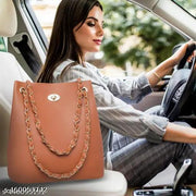 Stylish Women Shoulder Bag with Golden Handle