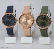 Best Quality Festive Season Flower Designer Round Dial Attractive Leather Belt women watches combo pack of 3 combo wathces for women stylish girl watches combo pack of 3 analog watches wrist watches combo watches