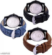 Attractive Men Brown Leather Analog Watch