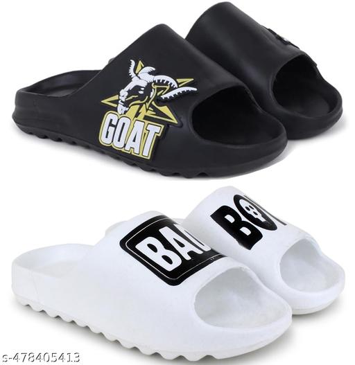 Sliders for Men |Lightweight & Stylish Flipflop Sandal for Men slippers,slides,water proof, for Men stylish | Perfect Filp-Flops for daily wear walking Slippers Combo Pack