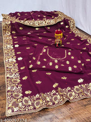 Beautiful Zamato saree for women with blouse