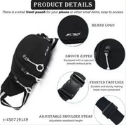 Waist Bag for Men Women | Water Resistant Waist Pouch with Multiple Compartments Waist Bag  (Black)
